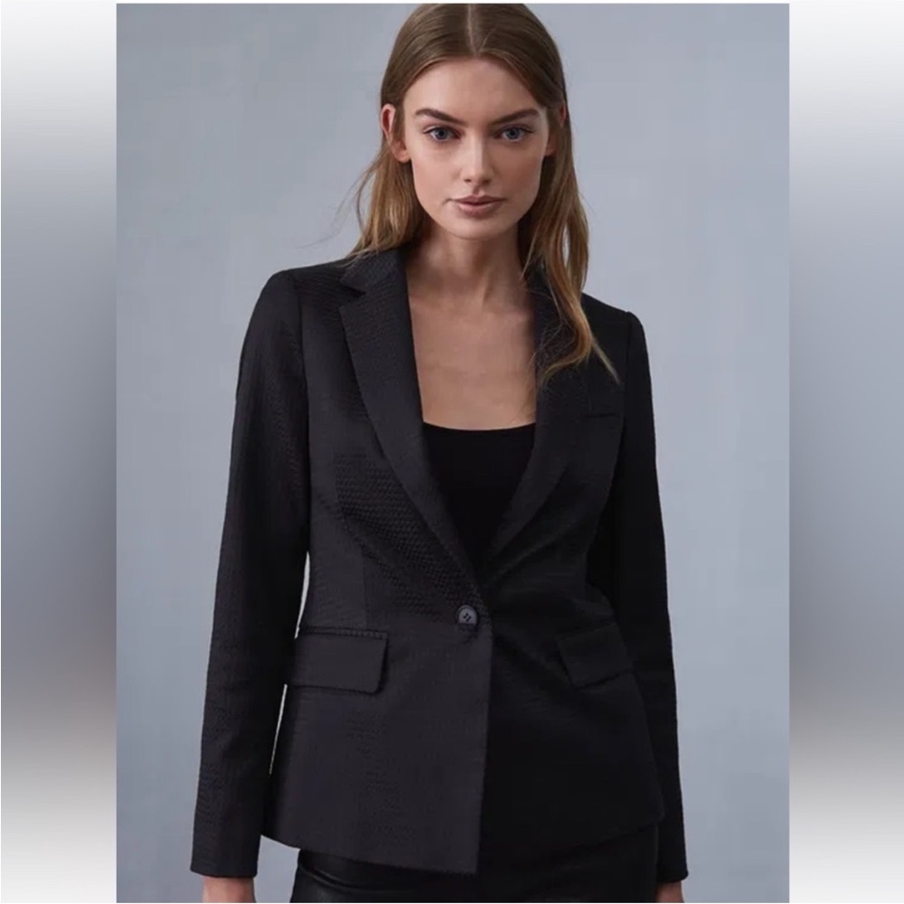 REISS Wool Blend Black Women's Blazer